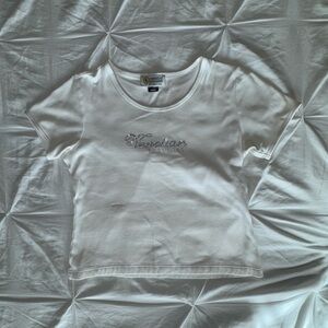 Christian Audigier White Embellished Tee
